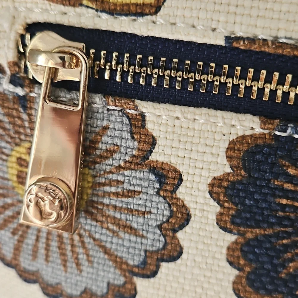 Spartina 449 Linen and leather Floral Shoulder bag